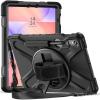 ProCase Rugged Case for Galaxy Tab S10 Lite 2025/S10 FE/S9 FE/S9/S8/S7 11″ – with S Pen Holder, Heavy Duty Shockproof Cover with Hand Strap 360 Degree Rotatable Kickstand Protective -Black(Black)