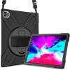 ProCase Rugged Heavy Duty Case iPad Pro 12.9 2020 & 2018, Shockproof 360 Degree Rotatable Kickstand Protective Cover Case for iPad Pro 12.9″ 4th Gen 2020 / 3rd Gen 2019 Black