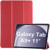 ProCase Smart Case for Galaxy Tab A11+ Plus/A9+ Plus 11 Inch, Slim Stand Hard Back Shell Protective Tablet Cover Folio Case for 11″ Galaxy Tab A11+ Plus 2025/A9+ Plus 2023 -Black(Red-1)