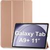 ProCase Smart Case for Galaxy Tab A11+ Plus/A9+ Plus 11 Inch, Slim Stand Hard Back Shell Protective Tablet Cover Folio Case for 11″ Galaxy Tab A11+ Plus 2025/A9+ Plus 2023 -Black(Rosegold-1)