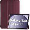 ProCase Smart Case for Galaxy Tab A11+ Plus/A9+ Plus 11 Inch, Slim Stand Hard Back Shell Protective Tablet Cover Folio Case for 11″ Galaxy Tab A11+ Plus 2025/A9+ Plus 2023 -Black(Wine-1)