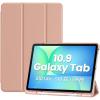 ProCase Smart Case for Galaxy Tab S10 Lite/S10 FE/S9 FE 10.9 Inch with S Pen Holder, Slim Trifold Stand Folio Hard Back Shell Protective Cover for 10.9″ Galaxy Tab S10 Lite/S10 FE/S9 FE -Black(Rosegold)