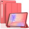 ProCase Smart Case for Galaxy Tab S10 Lite/S10 FE/S9 FE 10.9-Inch with S Pen Holder, Trifold Stand Folio Cover with Soft TPU Back for 10.9″ Galaxy Tab S10 Lite/S10 FE/S9 FE -Mgreen(Coralred)