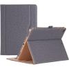 ProCase for iPad 9.7 Inch iPad 6th/5th Generation Case 2018 2017/iPad Air 2/Air 1 Case, Premium Leather Folio Corner Protection Multi-Angle Viewing Stand Cover with Front Pocket Pen Loop -Black(Grey)