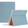 ProCase for iPad 9.7 Inch iPad 6th/5th Generation Case 2018 2017/iPad Air 2/Air 1 Case, Premium Leather Folio Corner Protection Multi-Angle Viewing Stand Cover with Front Pocket Pen Loop -Black(Teal)