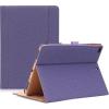 ProCase for iPad 9.7 Inch iPad 6th/5th Generation Case 2018 2017/iPad Air 2/Air 1 Case, Premium Leather Folio Corner Protection Multi-Angle Viewing Stand Cover with Front Pocket Pen Loop -Black(Purple)