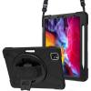 ProCase iPad Pro 11 inch Case 2021 2020 2018 with Apple Pencil Holder, Rugged Heavy Duty 360 Rotating Kickstand Protective Cover with Shoulder Strap for iPad Pro 11” 3rd Gen / 2nd Gen / 1st Gen –Black