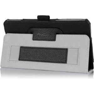 ProCase Folio Case with Stand for Galaxy Tab 4 7.0 Tablet 2014 (7 inch Tab 4, SM-T230 / T231 / T235), with Hand Strap & Pen Holder (Black)