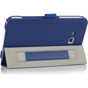 ProCase Galaxy Tab 3 Lite 7 Tablet Case with Bonus Stylus Pen – Tri-Fold Smart Cover Case for Tab 3 Lite 7.0 inch, SM-T110 (Navy, Dark Blue)
