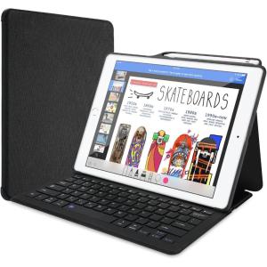 ProCase Keyboard Case for iPad Pro 12.9″ 2017/2015 Old Model with Built-in Apple Pencil Holder, Slim Lightweight Cover Folio Stand Smart Cover with Keyboard for Apple iPad Pro 12.9 inch –Black