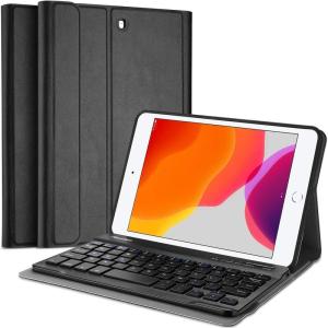 ProCase Keyboard Case for iPad mini 5 2019/ Mini 4, Mini 1 2 3, Slim Lightweight Smart Cover with Magnetically Detachable Wireless Keyboard for iPad mini 5/4/3/2/1 –Black