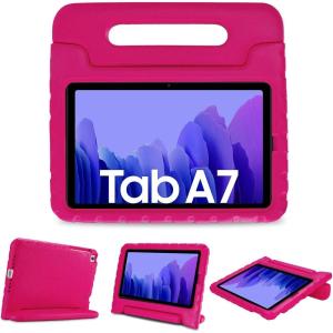 ProCase Kids Case for Galaxy Tab A7 10.4 2020 (T500 T503 T505 T507), Shock Proof Convertible Handle Stand Cover Lightweight Kids Friendly Protective Case for 10.4 inch Galaxy Tab A7 -Black(Magenta)