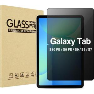 ProCase Privacy Screen Protector for Galaxy Tab S10 FE 2025/Tab S9 FE 10.9″/Tab S9 11″ 2023/Tab S8 2022/Tab S7 2020, Anti-Spy Tempered Glass Film Guard for Tablet (SM-X520/X510/X710/X700/T870)
