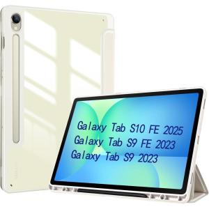 ProCase Protective Case for Galaxy Tab S10 FE 2025 / S9 FE 10.9″ / Tab S9 11″ 2023, Slim Stand Hard Back Shell Smart Cover for Galaxy Tab S10 FE / S9 FE / S9 Tablet -Beige(Beige)