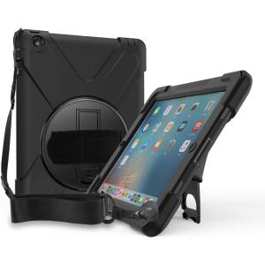ProCase Rugged Heavy Duty Case for iPad 2 3 4(Old Model), Shockproof 360 Degree Rotatable Kickstand Protective Cover Case for iPad 2nd/3rd/4th -Black(Black)