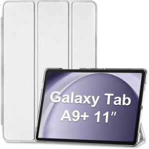 ProCase Smart Case for Galaxy Tab A11+ Plus/A9+ Plus 11 Inch, Slim Stand Hard Back Shell Protective Tablet Cover Folio Case for 11″ Galaxy Tab A11+ Plus 2025/A9+ Plus 2023 -Black(Silver-1)