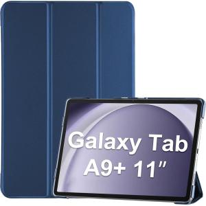 ProCase Smart Case for Galaxy Tab A11+ Plus/A9+ Plus 11 Inch, Slim Stand Hard Back Shell Protective Tablet Cover Folio Case for 11″ Galaxy Tab A11+ Plus 2025/A9+ Plus 2023 -Black(Darkblue-1)