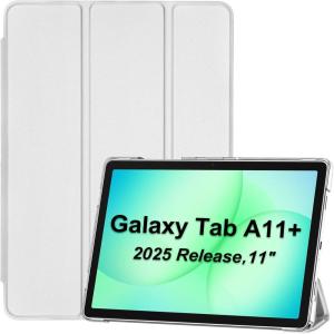 ProCase Smart Case for Galaxy Tab A11+ Plus/A9+ Plus 11 Inch, Slim Stand Hard Back Shell Protective Tablet Cover Folio Case for 11″ Galaxy Tab A11+ Plus 2025/A9+ Plus 2023 -Black(Argent)