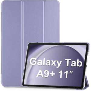 ProCase Smart Case for Galaxy Tab A11+ Plus/A9+ Plus 11 Inch, Slim Stand Hard Back Shell Protective Tablet Cover Folio Case for 11″ Galaxy Tab A11+ Plus 2025/A9+ Plus 2023 -Black(Lightpurple-1)
