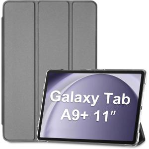 ProCase Smart Case for Galaxy Tab A11+ Plus/A9+ Plus 11 Inch, Slim Stand Hard Back Shell Protective Tablet Cover Folio Case for 11″ Galaxy Tab A11+ Plus 2025/A9+ Plus 2023 -Black(Grey-1)