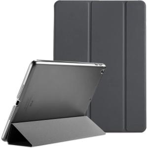 ProCase Smart Case for iPad 9.7 Inch iPad 6th/5th Generation 2018 2017(Model: A1893 A1954 A1822 A1823), Ultra Slim Lightweight Stand Cover with Translucent Frosted Back -Black(Grey)