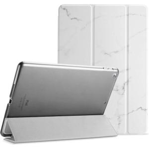 ProCase Smart Case for iPad 9.7 Inch iPad 6th/5th Generation 2018 2017(Model: A1893 A1954 A1822 A1823), Ultra Slim Lightweight Stand Cover with Translucent Frosted Back -Black(Whitemarble)