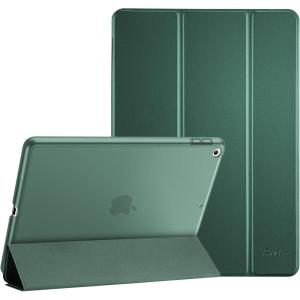 ProCase Smart Case for iPad 9.7 Inch iPad 6th/5th Generation 2018 2017(Model: A1893 A1954 A1822 A1823), Ultra Slim Lightweight Stand Cover with Translucent Frosted Back -Black(Mgreen)