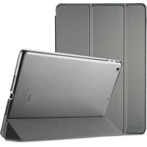 ProCase Smart Case for iPad 9.7 Inch iPad 6th/5th Generation 2018 2017(Model: A1893 A1954 A1822 A1823), Ultra Slim Lightweight Stand Cover with Translucent Frosted Back -Black(Metallic)