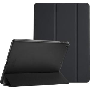 ProCase Smart Case for iPad 9.7 Inch iPad 6th/5th Generation 2018 2017(Model: A1893 A1954 A1822 A1823), Ultra Slim Lightweight Stand Cover with Translucent Frosted Back -Black(Black)