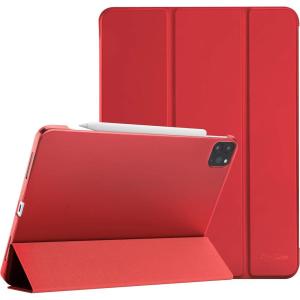 ProCase Smart Case for iPad Pro 11 Case 2021 2020 2018, Slim Stand Hard Back Shell Smart Cover for iPad Pro 11 Inch 3rd Generation 2021/ 2nd Gen 2020 / 1st Gen 2018 -Darkblue(Red)