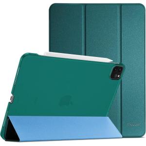 ProCase Smart Case for iPad Pro 12.9 2022/2021/2020/2018, Slim Stand Hard Back Shell Smart Cover for iPad Pro 12.9″ 6th Gen/5th Gen/4th Gen/3rd Gen -Navy(BluishGreen)