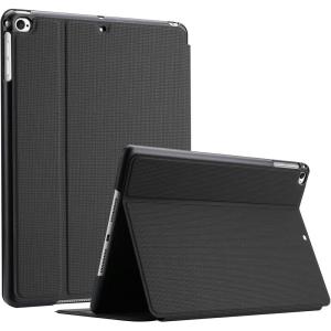 ProCase Smart Cover for iPad 9.7 (2018 & 2017, Old Model) / iPad Air 2 / iPad Air Case, Slim Stand Protective Folio Case for iPad 9.7 Inch 5th/6th Generation, Also Fit iPad Air 2 / iPad Air -Black(Black)