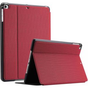 ProCase Smart Cover for iPad 9.7 (2018 & 2017, Old Model) / iPad Air 2 / iPad Air Case, Slim Stand Protective Folio Case for iPad 9.7 Inch 5th/6th Generation, Also Fit iPad Air 2 / iPad Air -Black(Red)