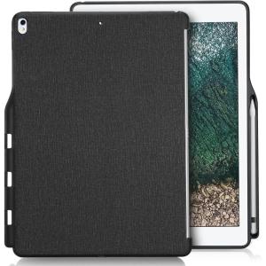 ProCase for iPad Pro 12.9 2017/2015 Companion Back Cover Case, with Pencil Holder for iPad Pro 12.9 Inch (Both 2017 and 2015 Models), Match for Smart Keyboard and Smart Cover -Black