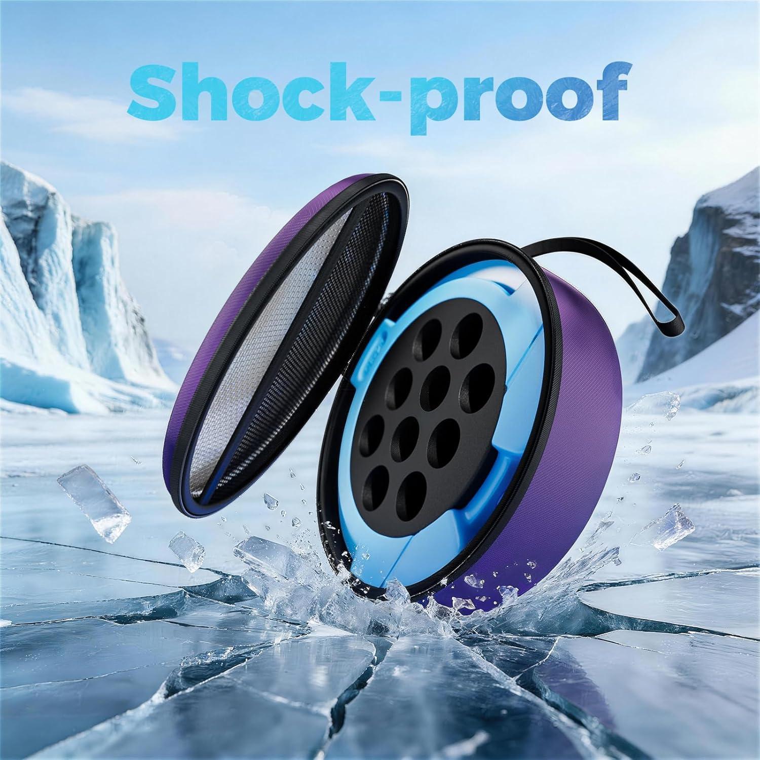 image:imageProCase 10 Slots Insulin Vial Cooler Travel Case with Ice Brick Hard Peptide Storage Carrying Holder for Short Standard 10ml U100 Vials Bottles Diabetic Supplies Kits Cooling Organizer ContainerPurple