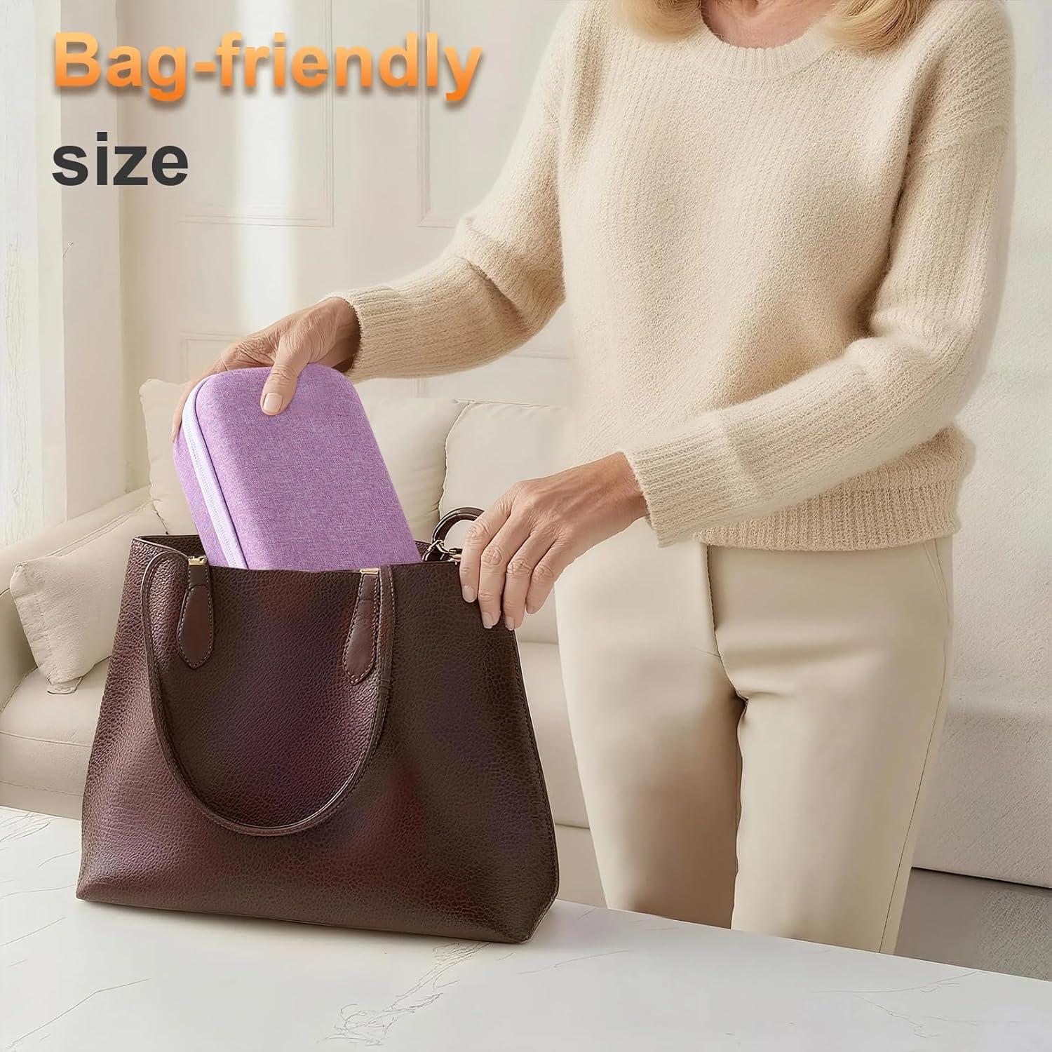 image:imageProCase 15 Slots Insulin Vial Holder for Fridge Peptide Travel Storage Hard Carrying Case for Standard 10ml U100 Vials Bottles Diabetic Supplies Kits Organizer Container with Hand Strap BlackPurple