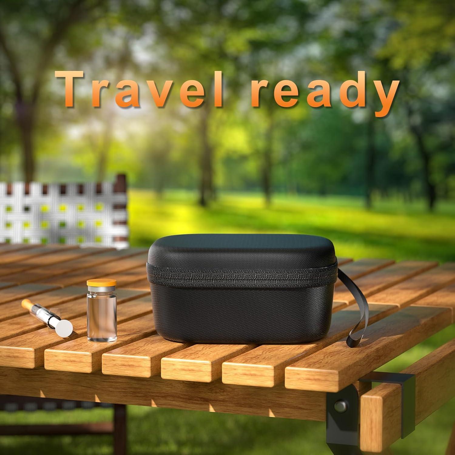 image:imageProCase 15 Slots Insulin Vial Holder for Fridge Peptide Travel Storage Hard Carrying Case for Standard 10ml U100 Vials Bottles Diabetic Supplies Kits Organizer Container with Hand Strap BlackBlack