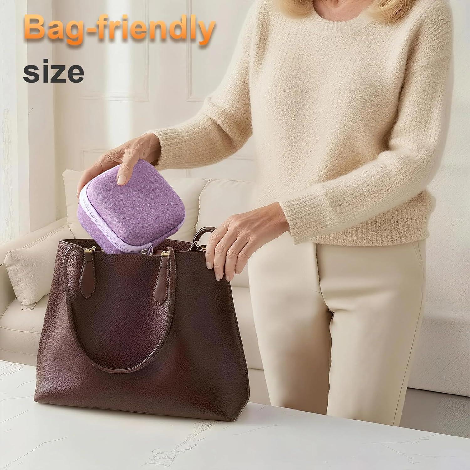 image:imageProCase 15 Slots Insulin Vial Holder for Fridge Peptide Travel Storage Hard Carrying Case for Standard 10ml U100 Vials Bottles Diabetic Supplies Kits Organizer Container with Hand Strap BlackPurple