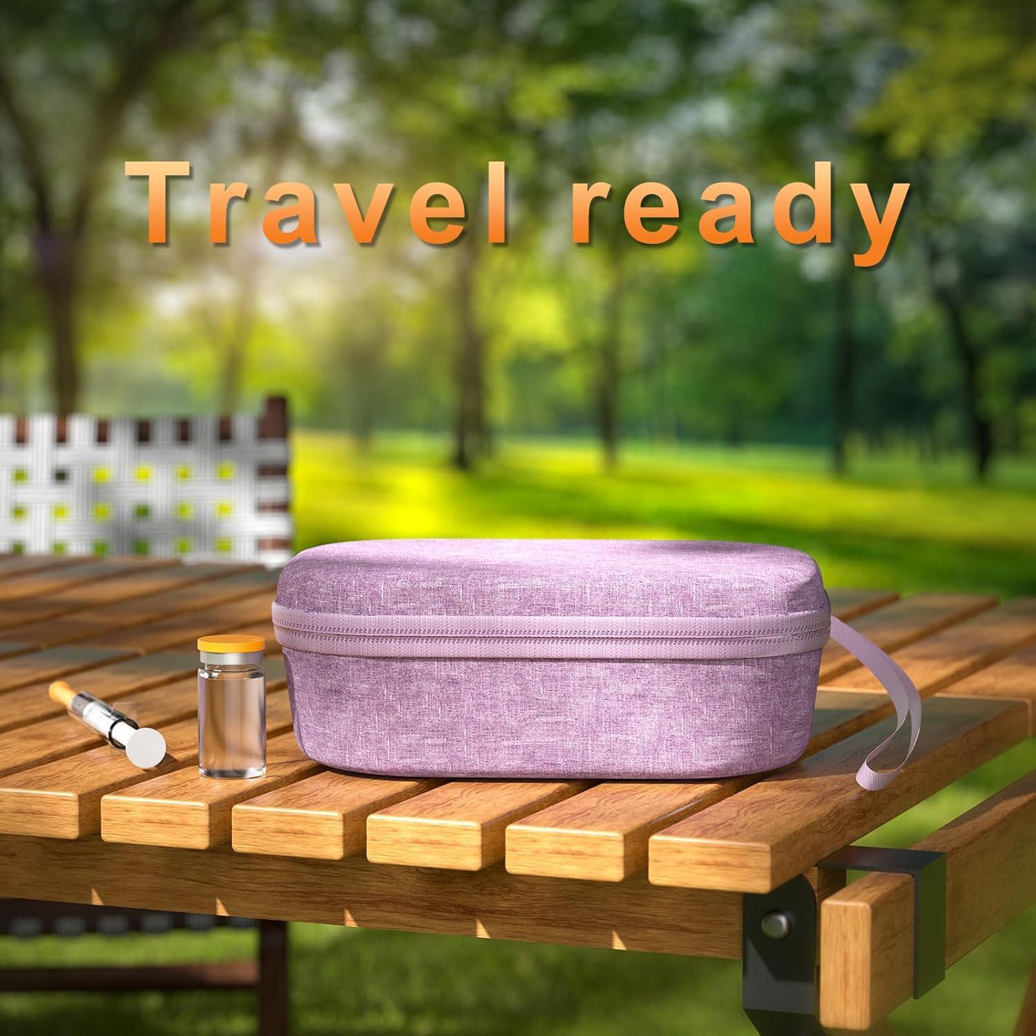 image:imageProCase 15 Slots Insulin Vial Holder for Fridge Peptide Travel Storage Hard Carrying Case for Standard 10ml U100 Vials Bottles Diabetic Supplies Kits Organizer Container with Hand Strap BlackPurple