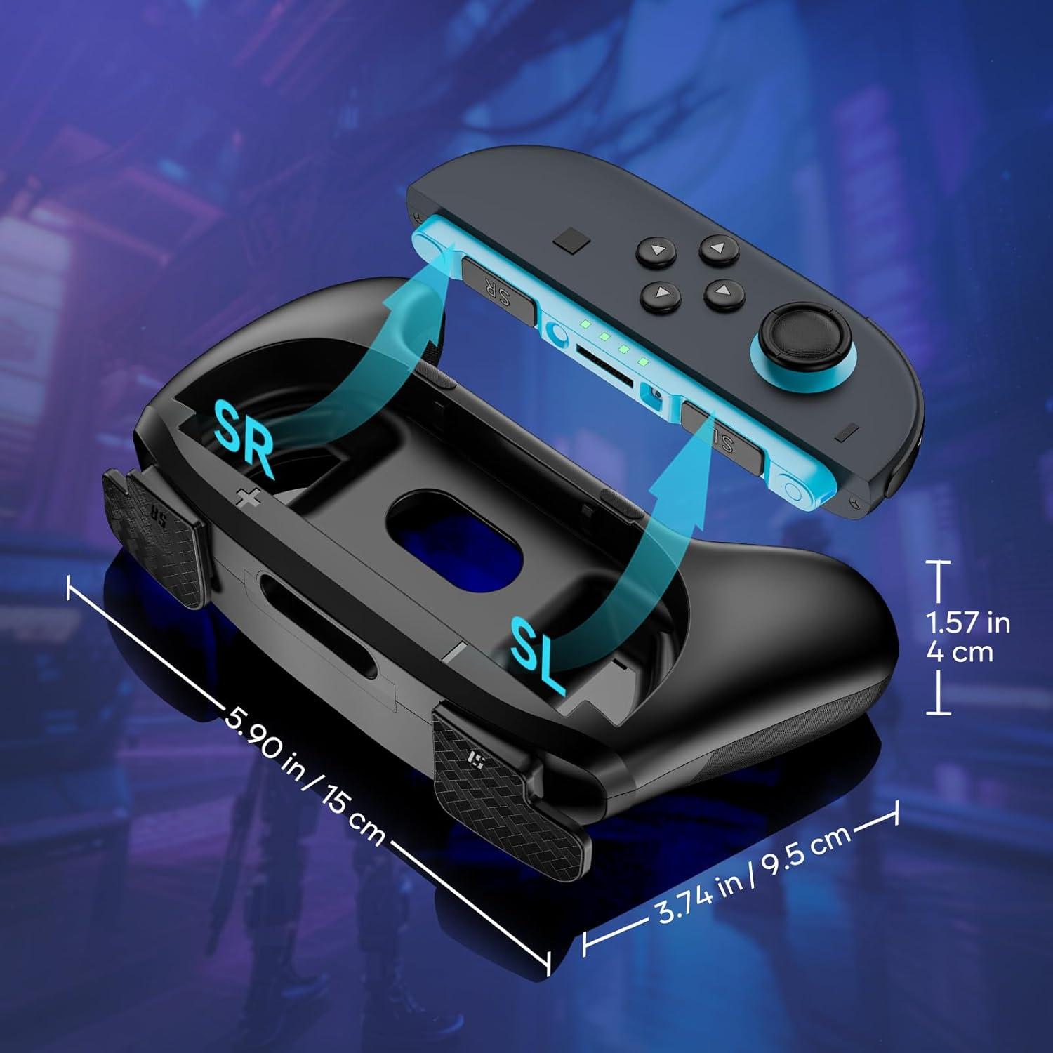 image:imageProCase 2 Pack JoyCon Grips for Nintendo Switch 2 2025 Released WearResistant Comfort Controller Hand Grip Handles Holder for Joycon BlackBlack