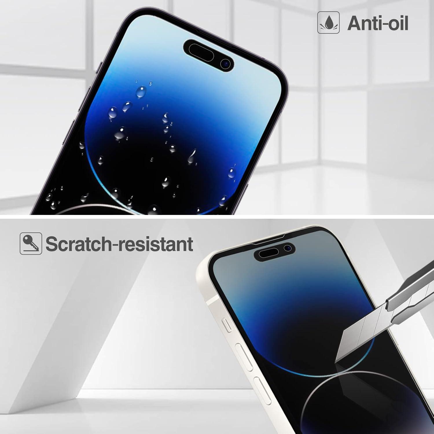 image:imageProCase 2 Pack Privacy Screen Protector for iPhone 14 Pro 2022 9H Anti Spy Dark Tempered Glass Screen Film Guard for iPhone 14 Pro 61 Inch 2022 Case Friendly Bubble Free