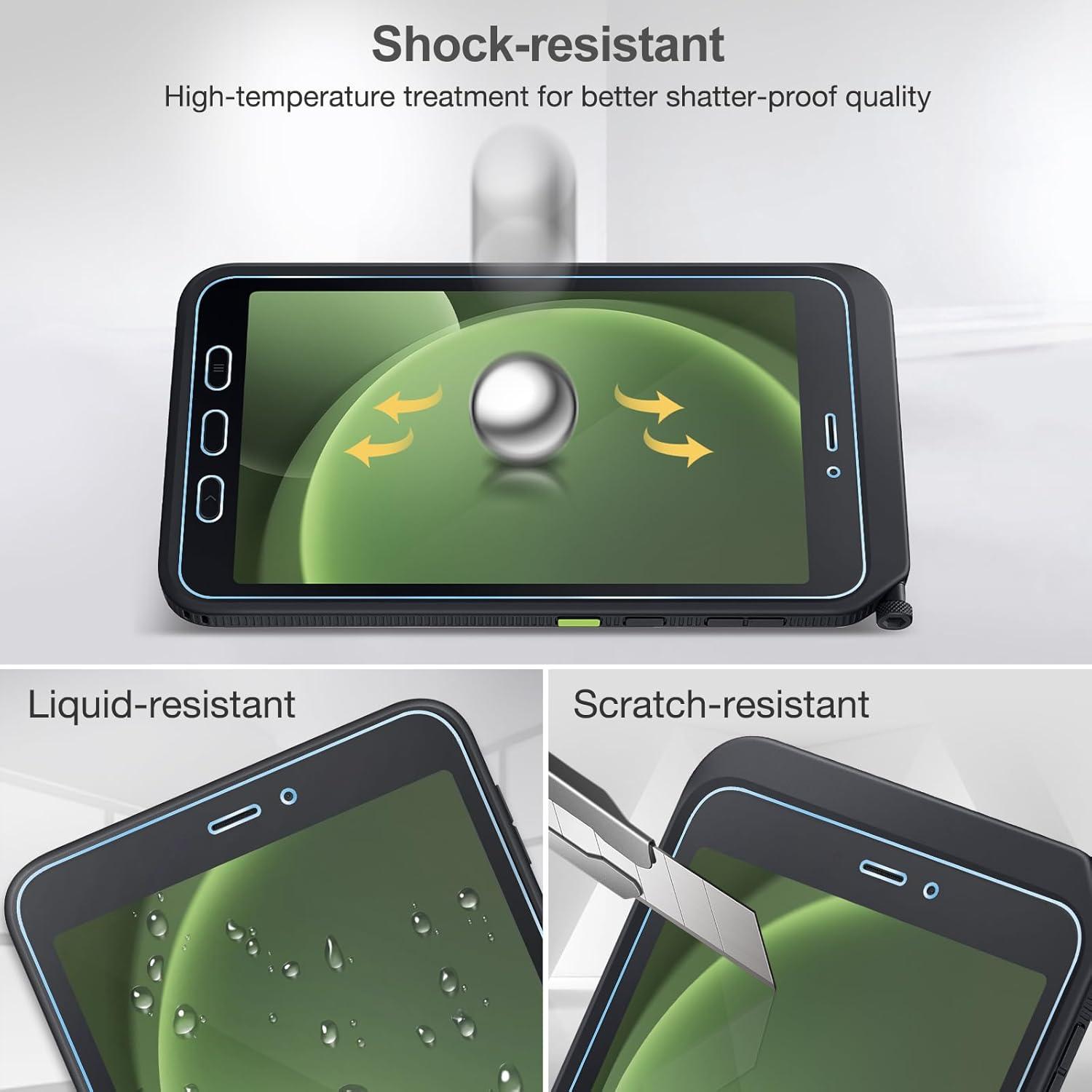 image:imageProCase 2 Pack Screen Protector for Galaxy Tab Active5 5G 2024 Active3 2022 8 inch9H Tempered Glass HD Clear Film Guard for Tablet SMX300T570T575T577