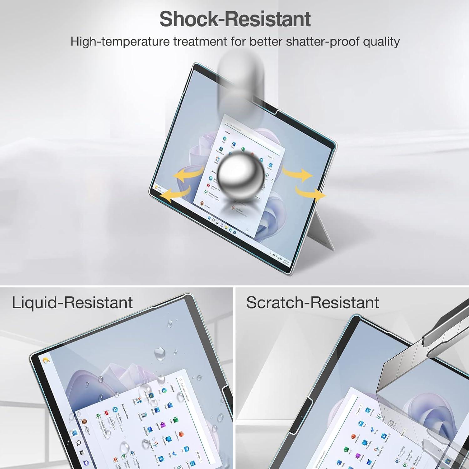 image:imageProCase 2 Pack Screen Protector for Surface Pro 11109 13 inch Tempered Glass Screen Film Guard for 130 inch Microsoft Surface Pro 2024 2022 Release