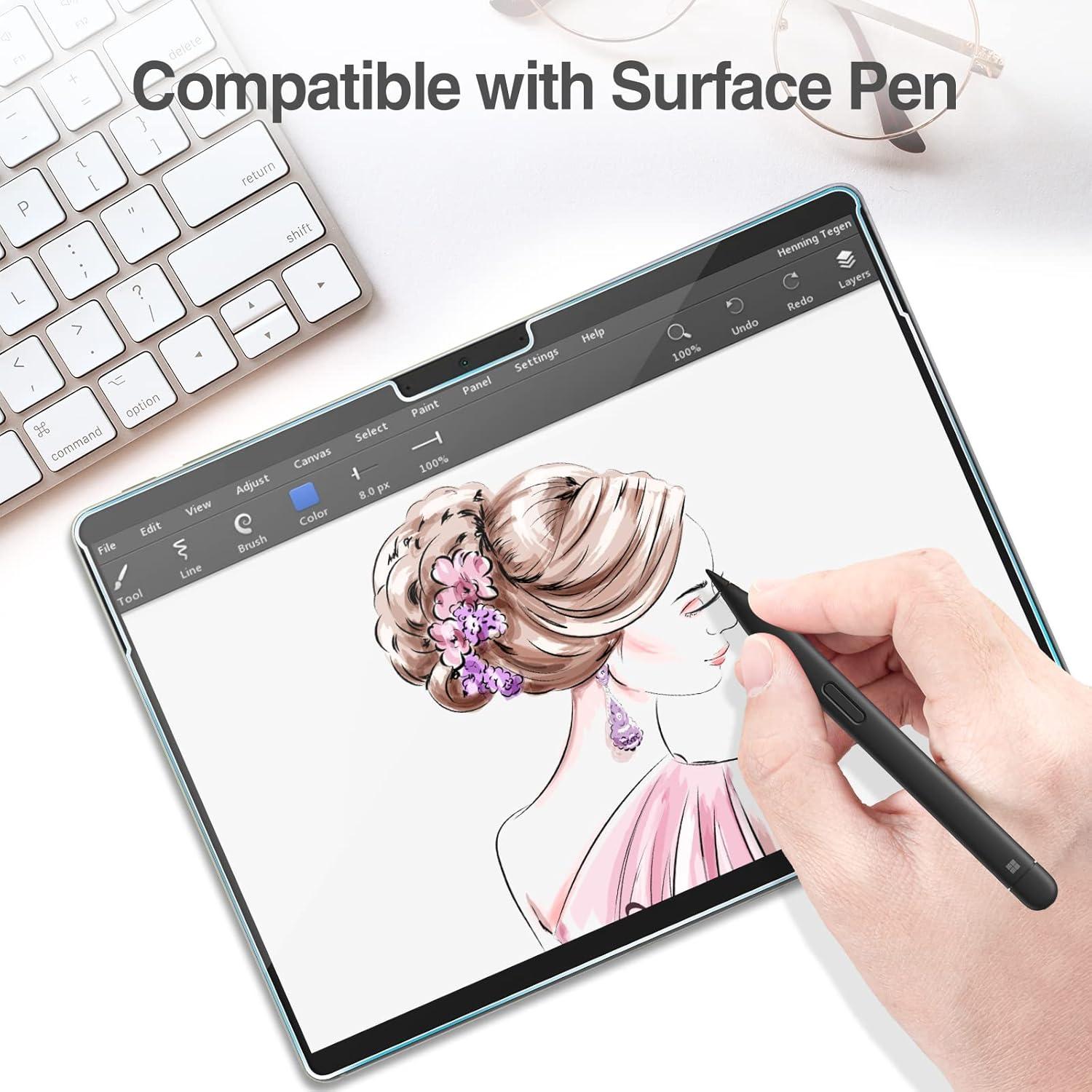 image:imageProCase 2 Pack Screen Protector for Surface Pro 11109 13 inch Tempered Glass Screen Film Guard for 130 inch Microsoft Surface Pro 2024 2022 Release
