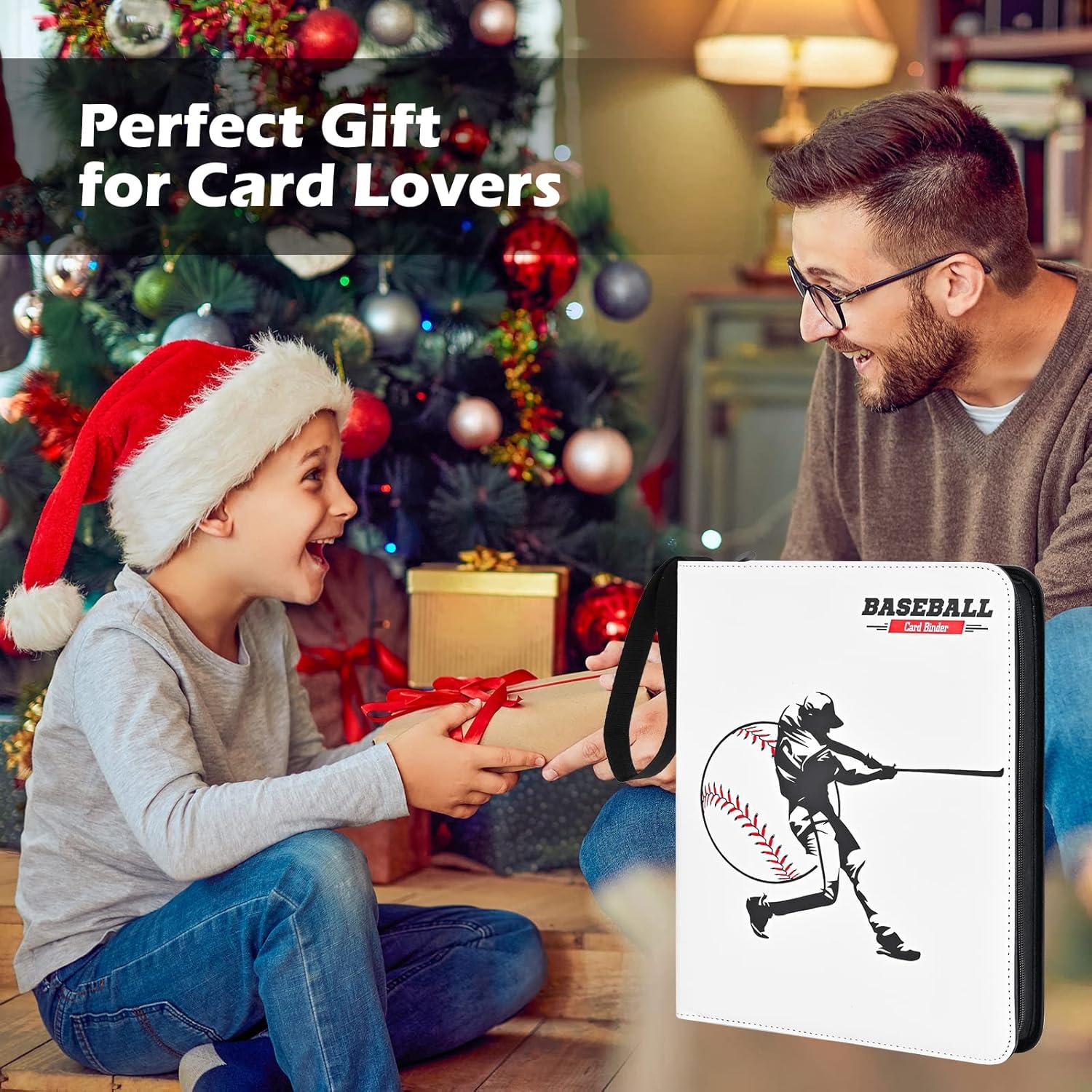 image:imageProCase 4Pocket Baseball Card Binder Fits 440 Cards Sport Trading Card Album Book with 55 Sleeves for Baseball Colletible Card Holder MediumWhite