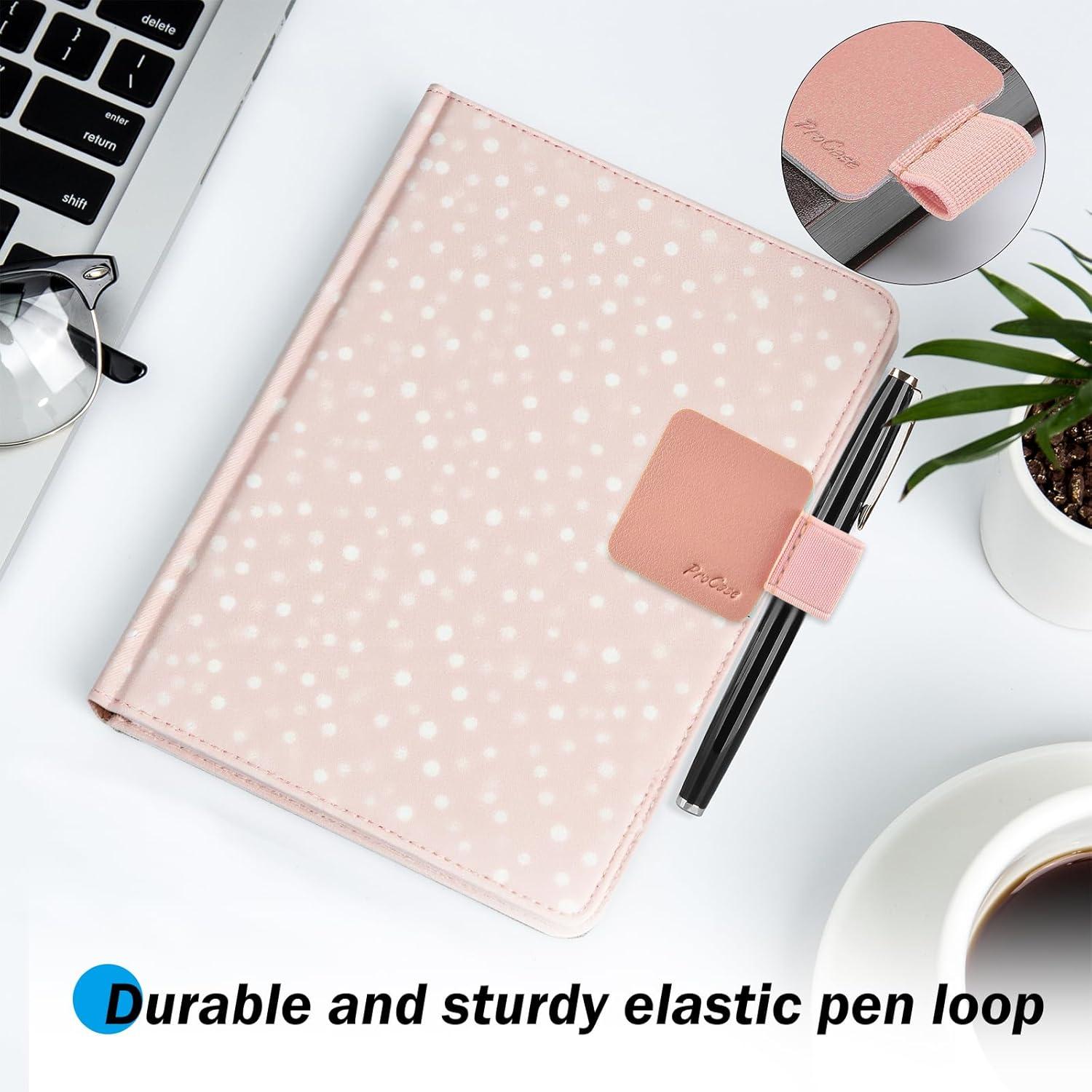 image:imageProCase 5 Pack Pen Loop Holder for Notebooks Journals Planners Tablet Case Self Adhesive Leather Pencil Holder with Elastic Loop for Pens Apple Pencil Stylus Pen BlackPinkPurpleMint
