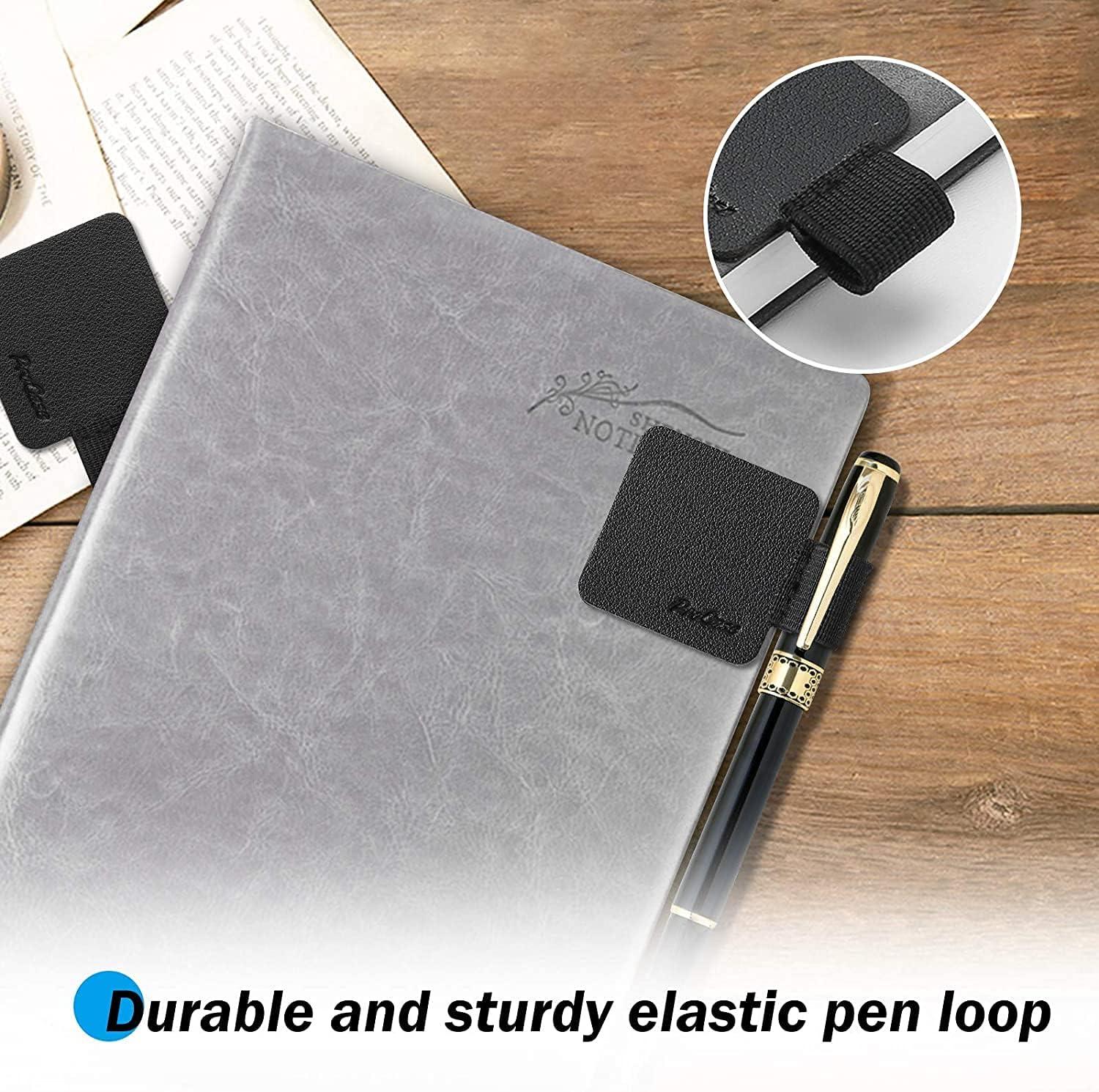 image:imageProCase 5 Pack Pen Loop Holder for Notebooks Journals Planners Tablet Case Self Adhesive Leather Pencil Holder with Elastic Loop for Pens Apple Pencil Stylus Pen BlackBlack