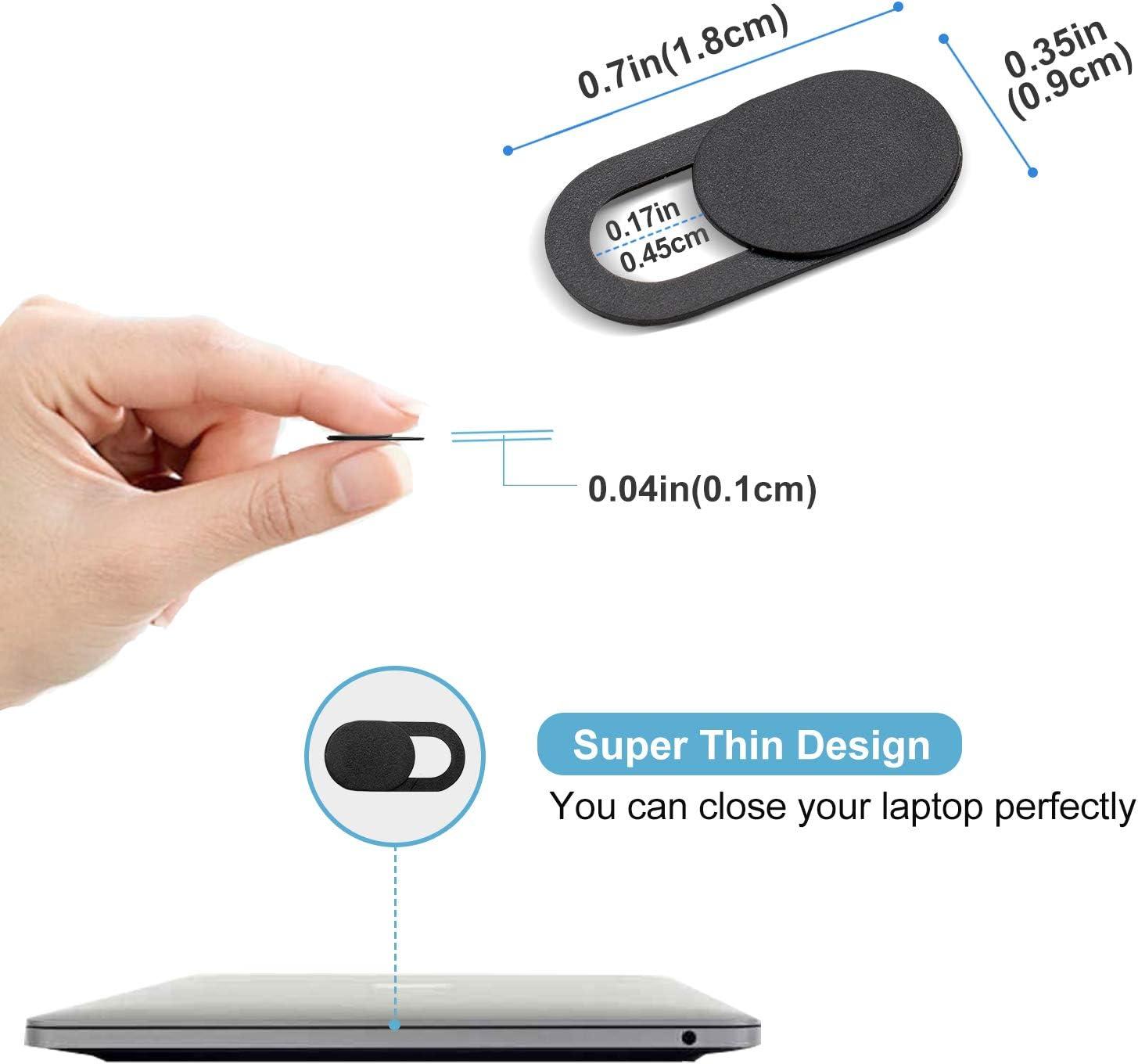 image:imageProCase 6 Pack Webcam Cover Slide for Laptop Phone Ultra Thin Flexible Slide Camera Blocker Privacy Security Cover for MacBook Air Pro iMac iPad iPhone Echo PS4 Tablet PC Computer Black
