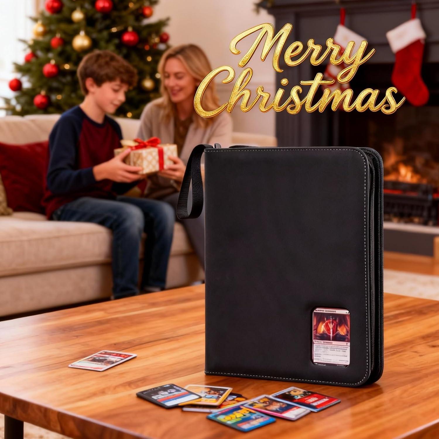 image:imageProCase 900 Pockets Card Binder with Clear Window for Trading Cards 9 Double Sided Pockets Cards Colletction Album Holder with Removable Sleeves for MTG TCG Sports Cards Football Cards BlackBlack