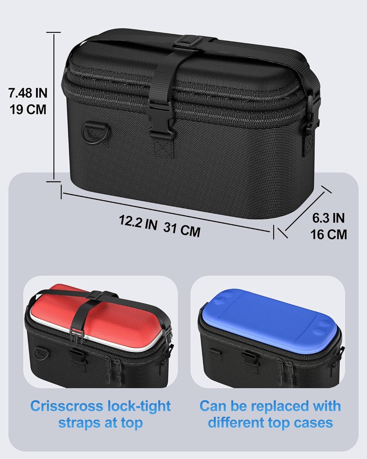 image:imageProCase AllinOne Carrying Case for Nintendo Switch 2 DualLayer Hard Shell Travel Bag for Console Dock Controllers amp Accessories Protective Storage Case Large Capacity BlackBlack